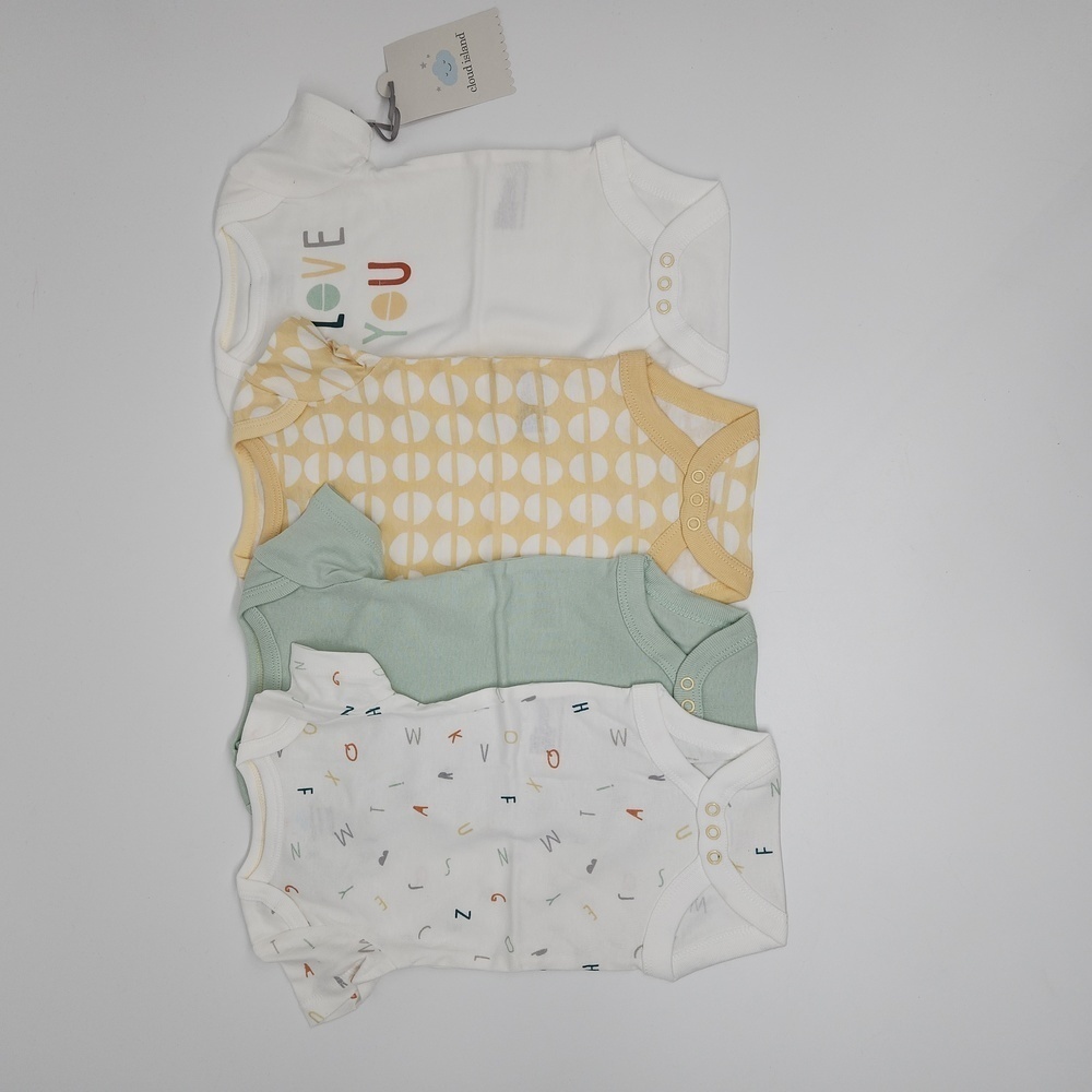 Baby Neutral Newborn-0 month 4pcs Set of Cotton Onesies